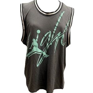 Jordan Flight  Green Glow Basketball Jersey Mesh Dri-Fit